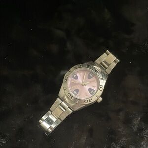 Silver and Pink Watch